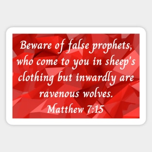 Bible Verse Matthew 7:15 Sticker